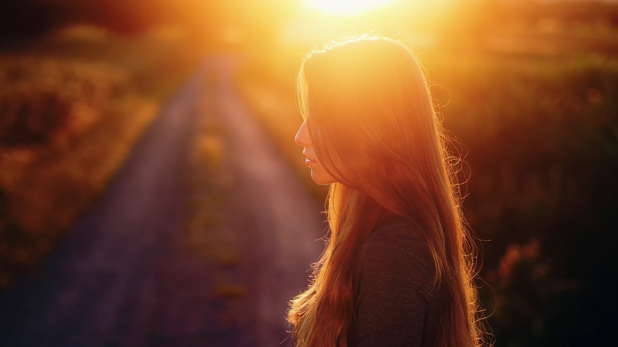 Girl Sunset Hair