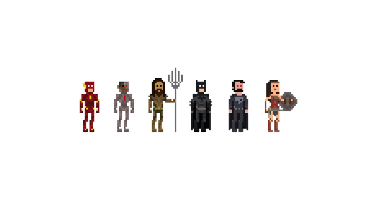 Justice League 8 BIT Artwork