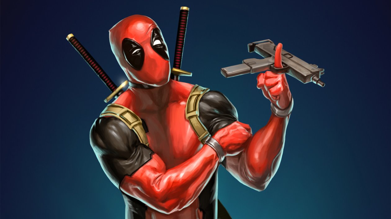Deadpool Revolving Guns