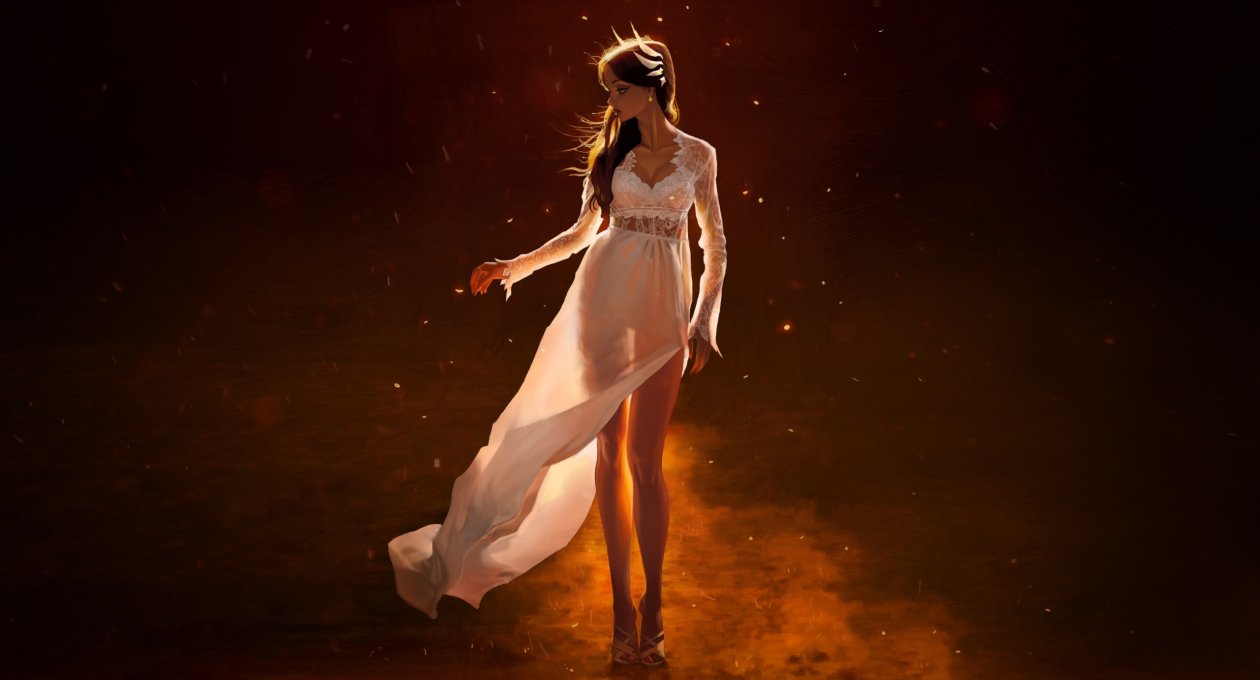 Pretty Girl In White Dress