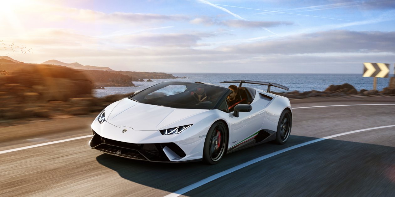 Lamborghini Huracan Perfomante Spyder Front View 2018