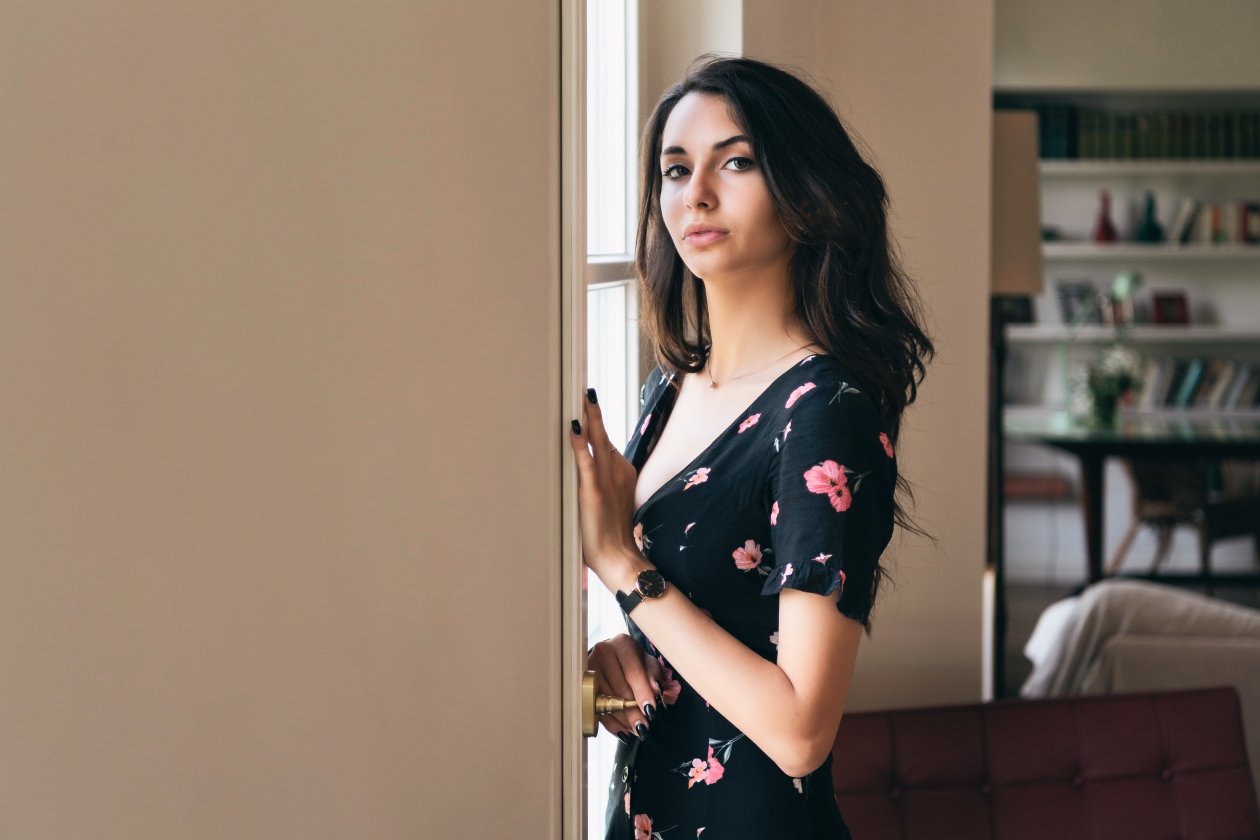 Beautiful Girl Looking At