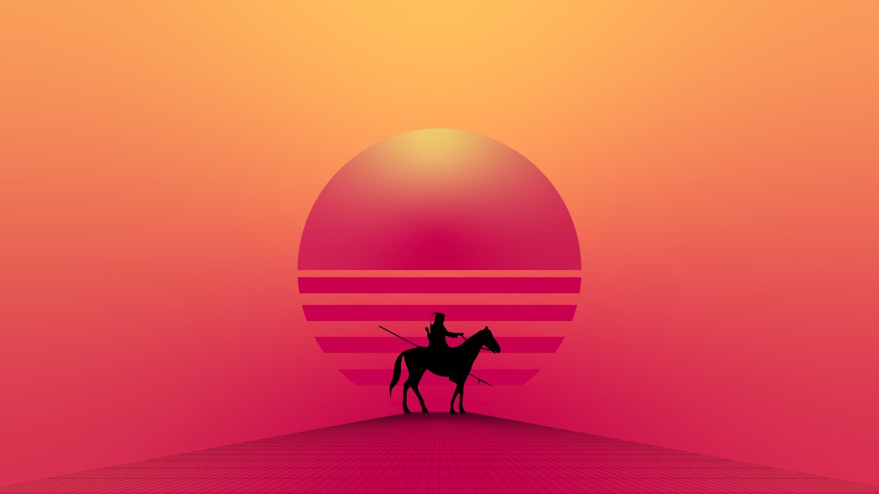 Horse Warrior Minimal 8k