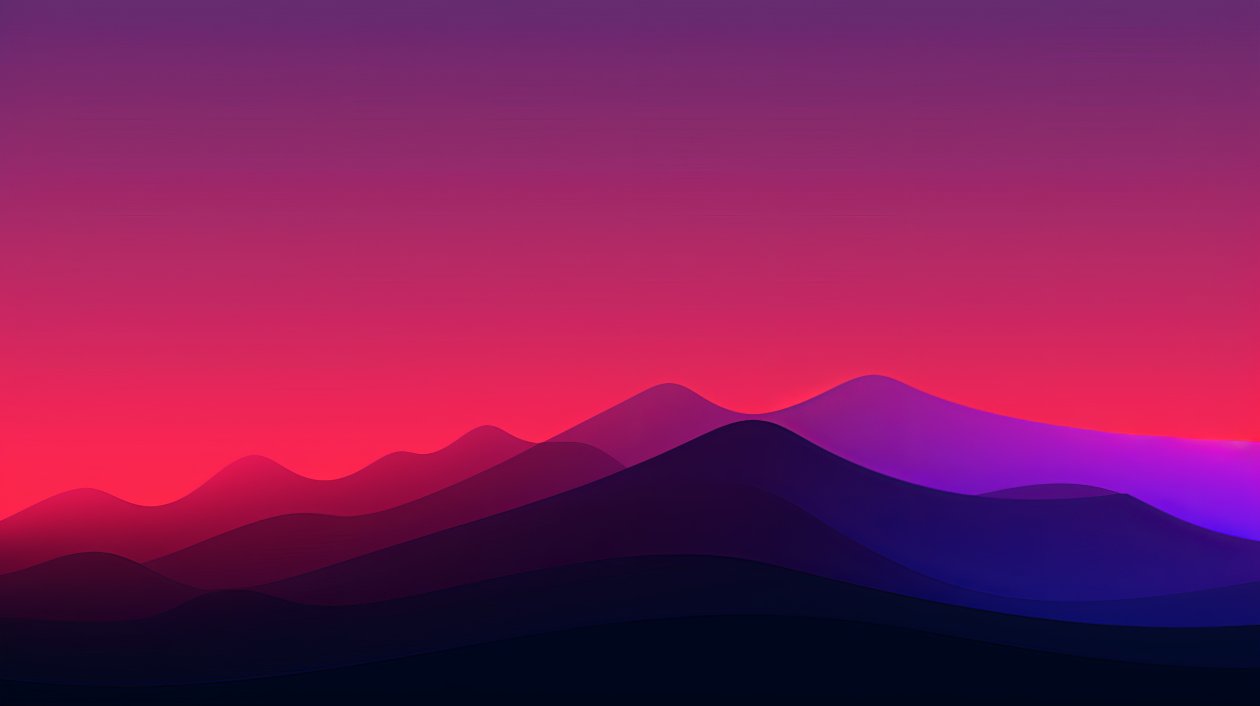 Mountains Minimal Evening 4k