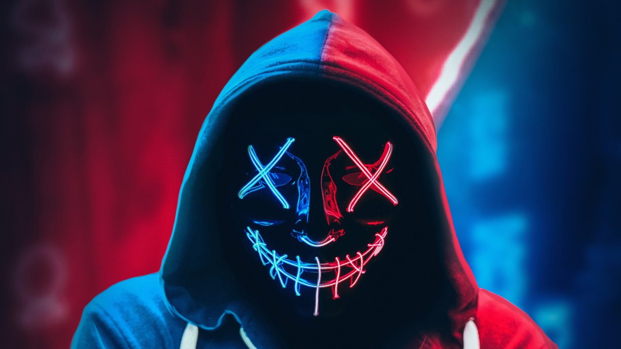 Neon Mask Hoodie 4k