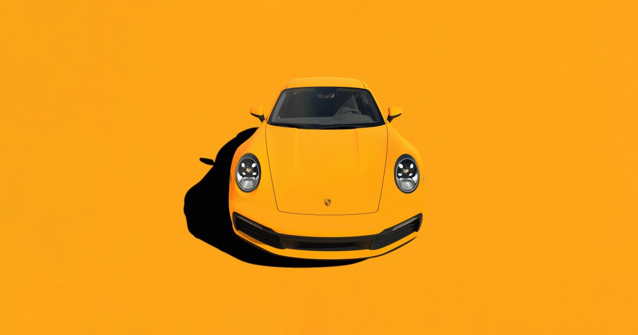 Porsche Car Minimal 4k