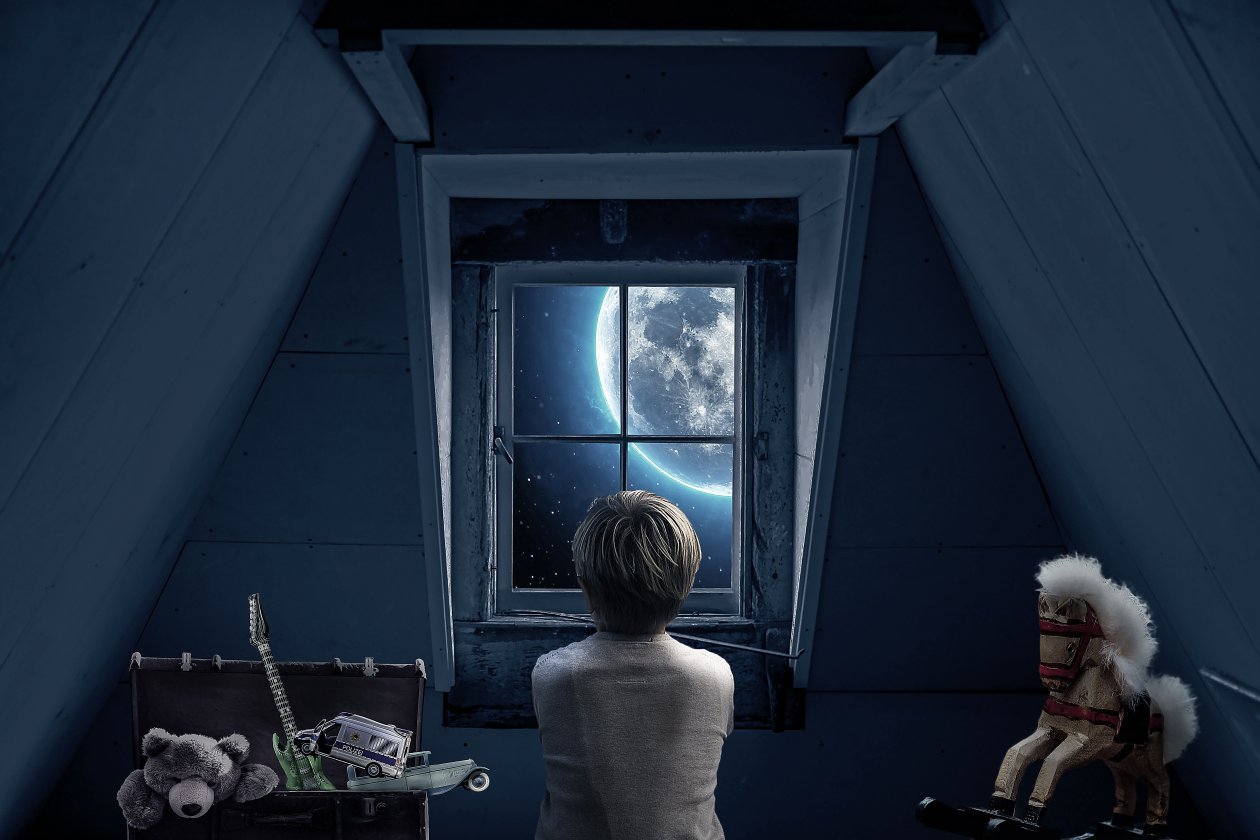 Boy Childhood Memories Dream World Out Of The Window 5k