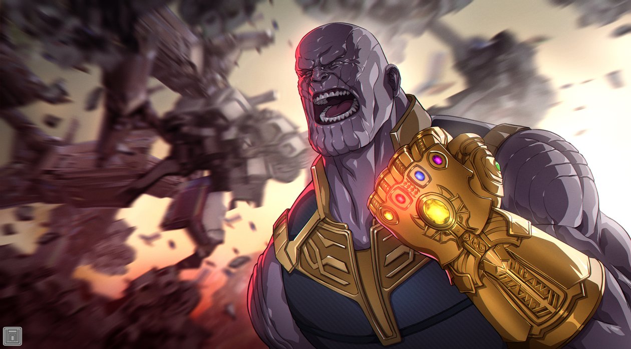 Avengers Infinity War Thanos Gauntlet Artwork