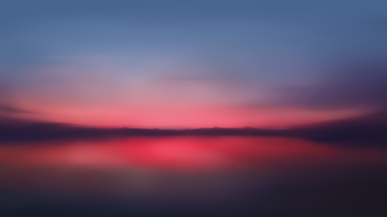 Red Sunset Blur Minimalist 5k