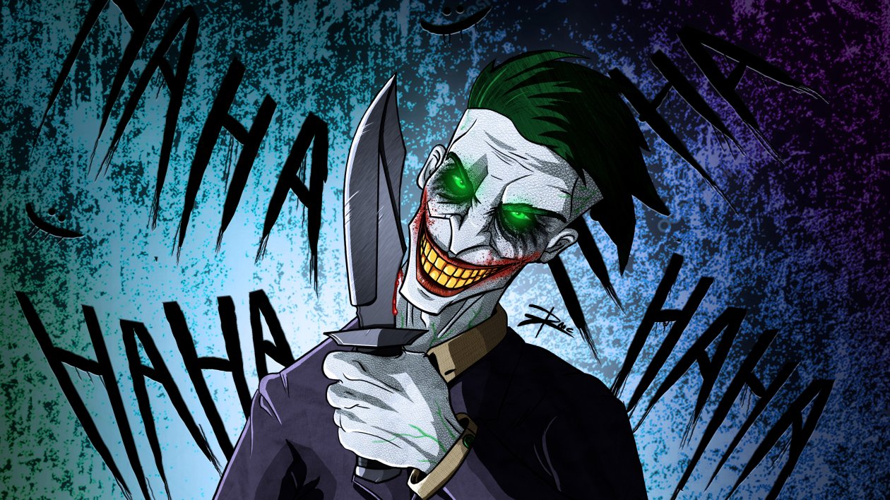 Crazy Joker Art 4k