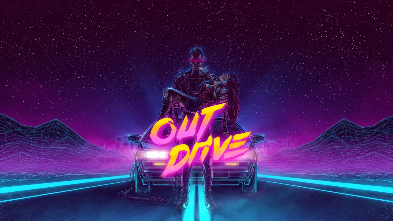 DeLorean 1980 Outrun Artwork