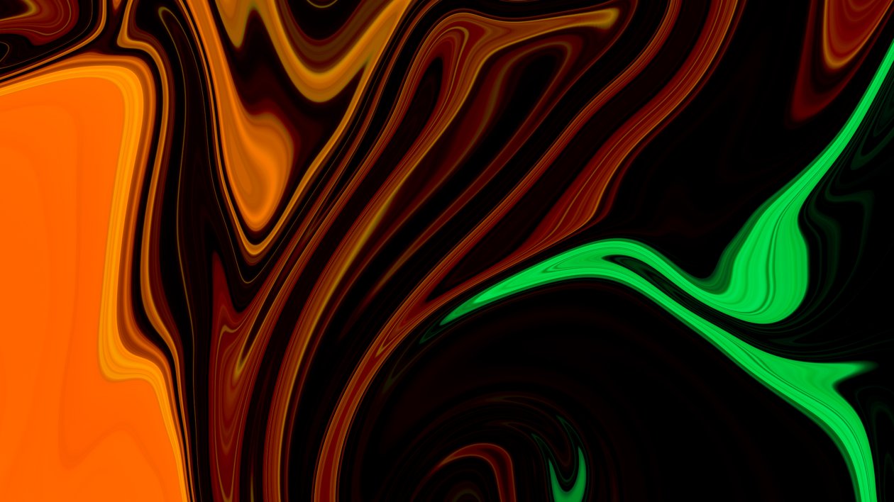 Orange Green Float 4k