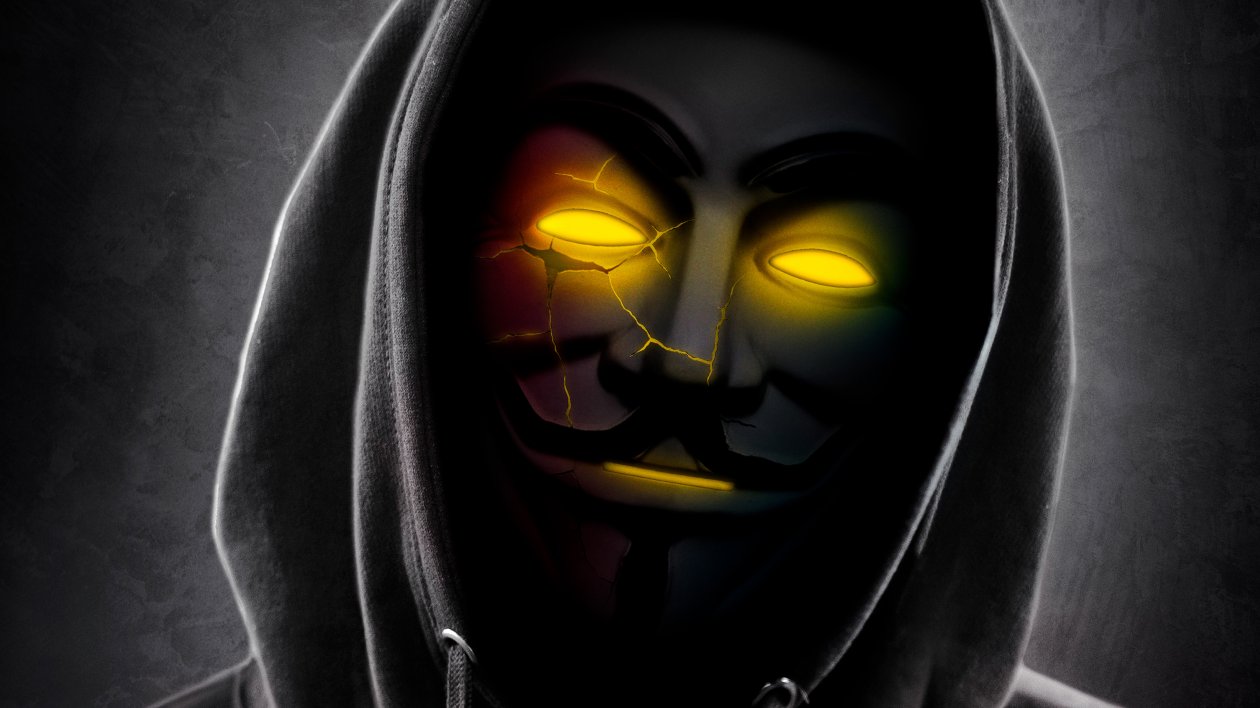 Anonymus Glowing Gold Eyes
