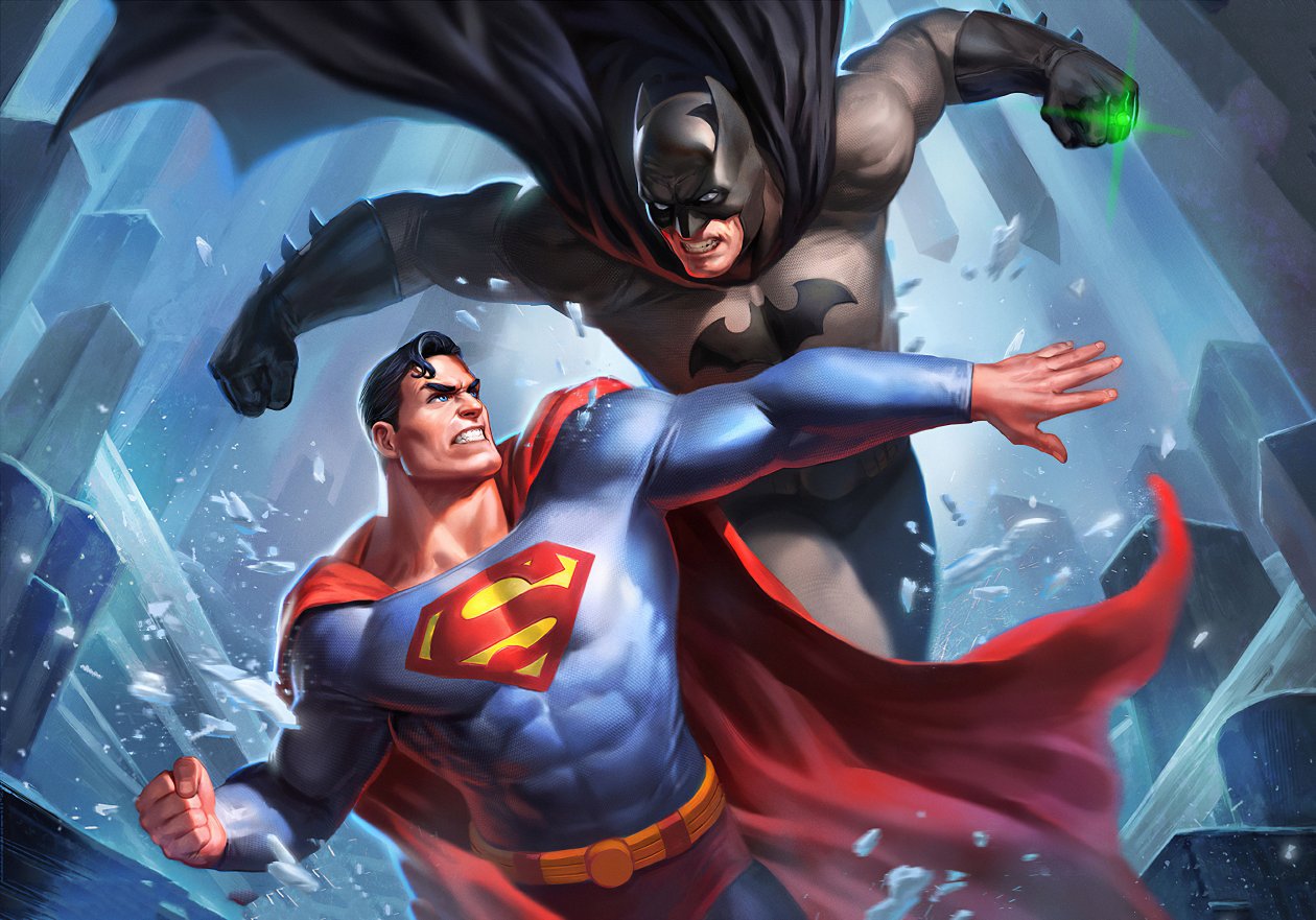 Artwork Batman Superman Fight