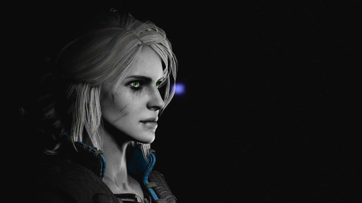 Ciri Glowing Green Eyes