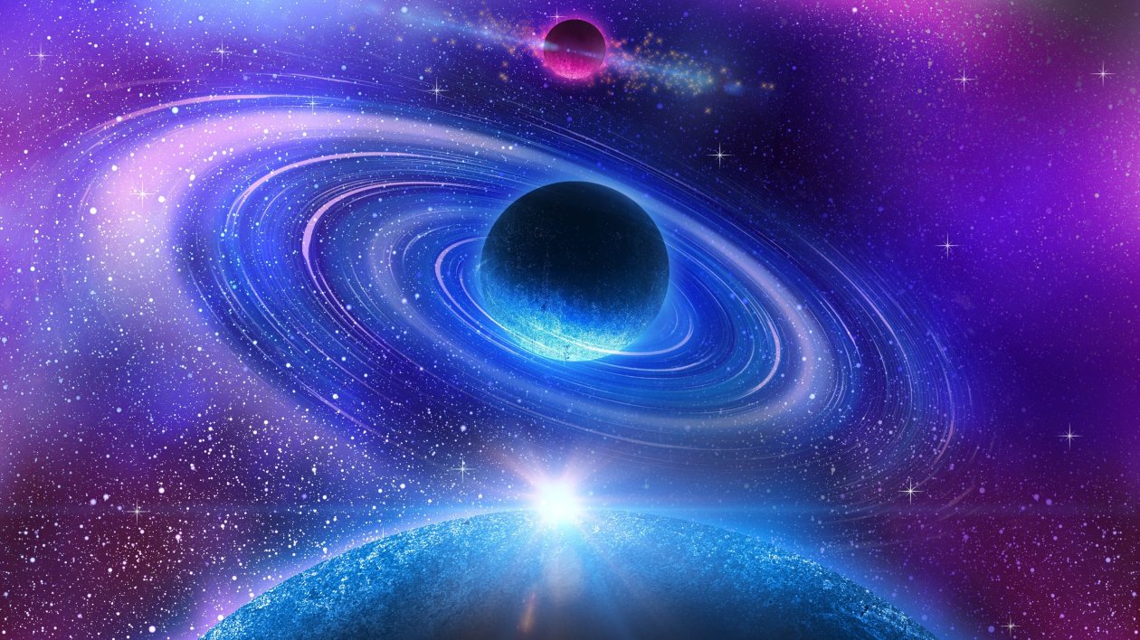 Solar System Colorful Digital Art 4k