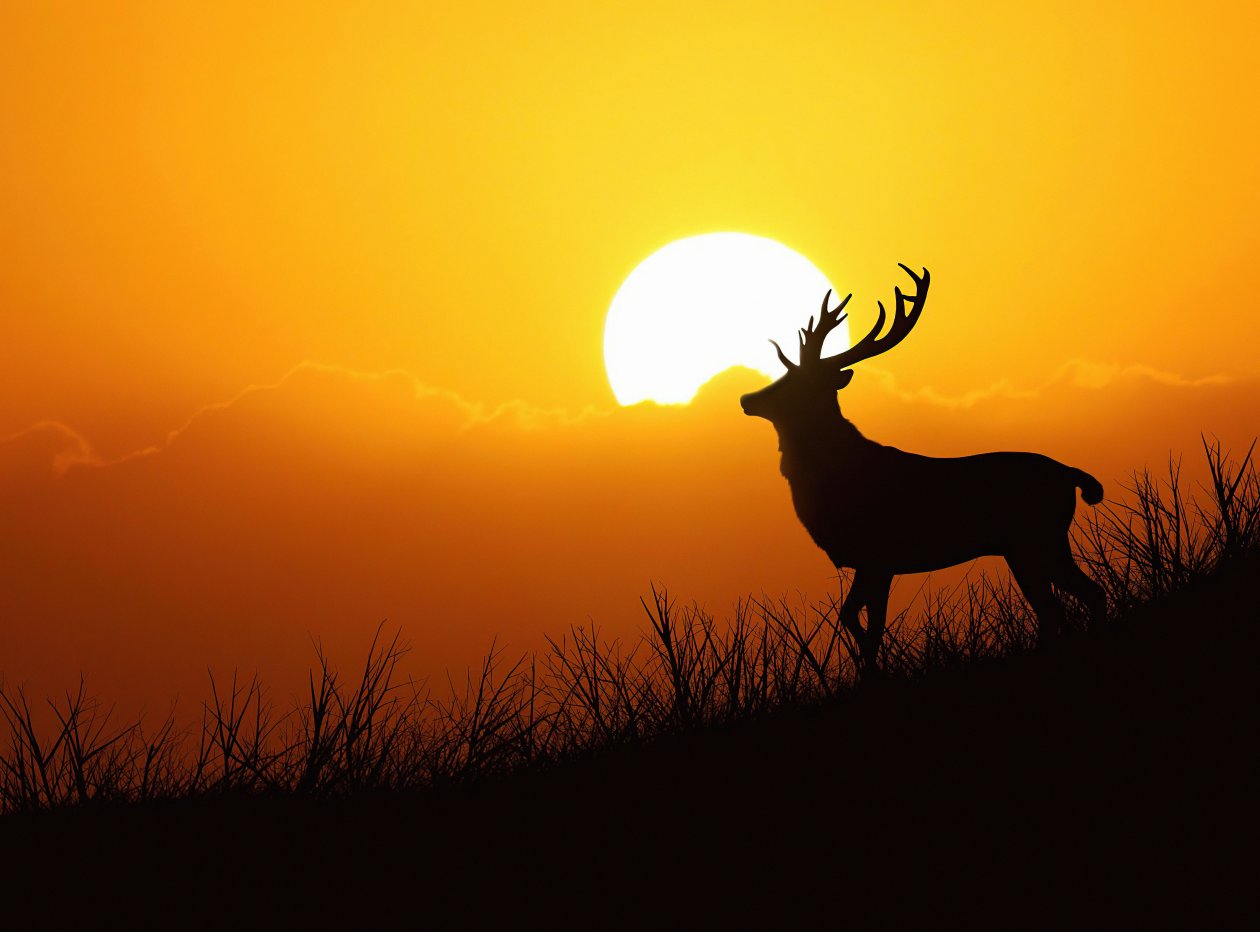 Deer Silhouette Evening 5k