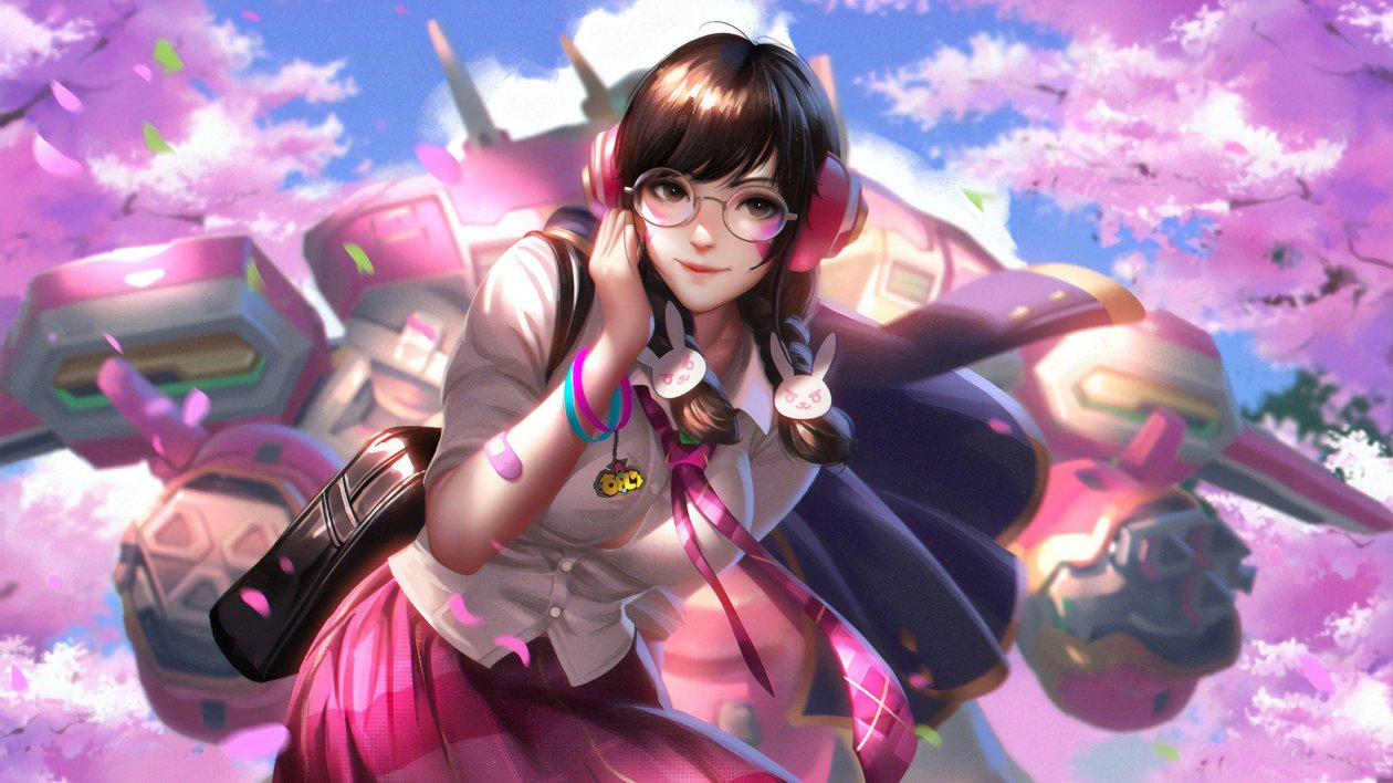 Dva Overwatch School Girl