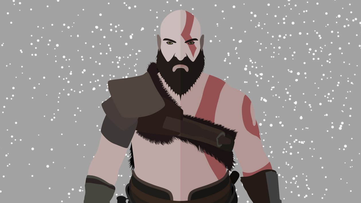God Of War Kratos Minimalist 4k