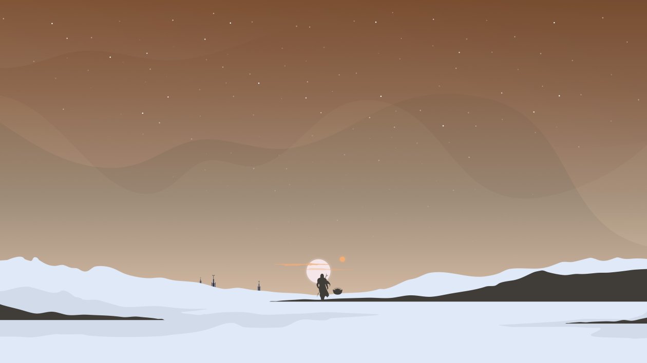 The Mandalorian Minimalism Art 4k