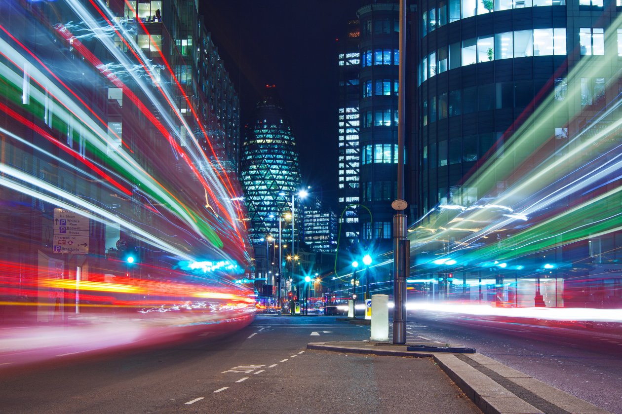London Light Trails