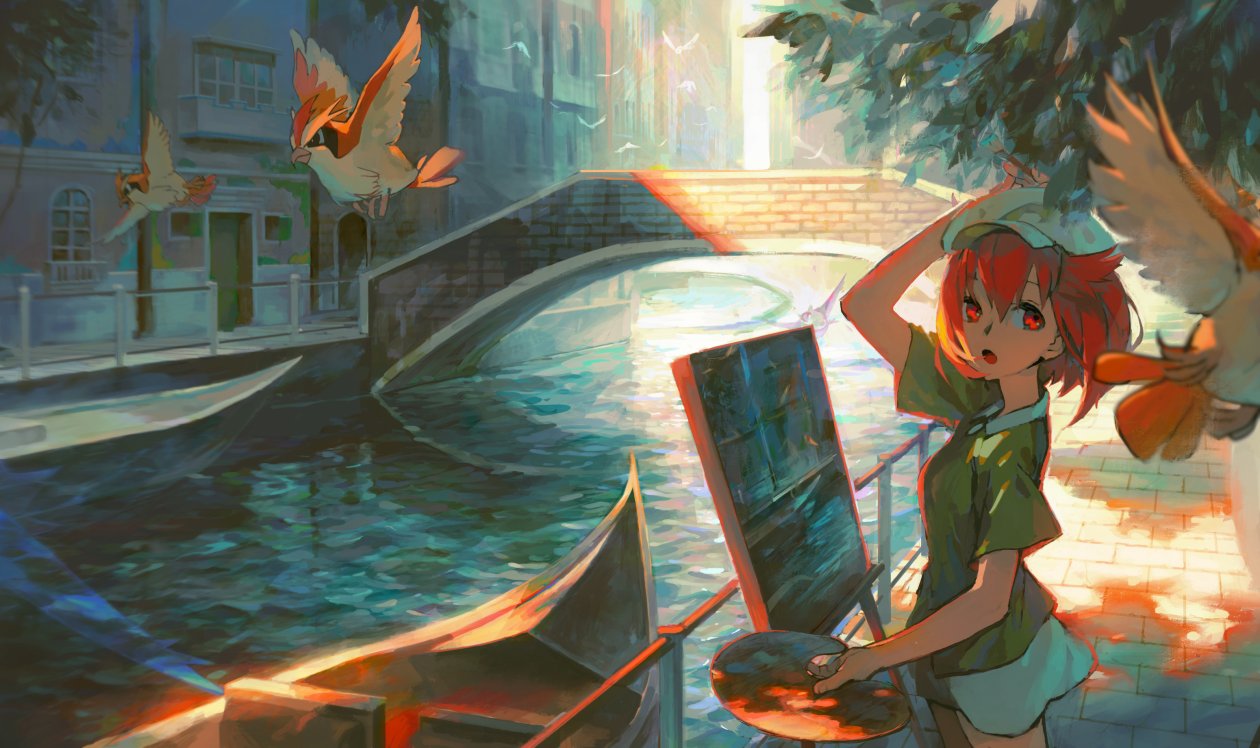 Anime Girl Doing Paiting Artwork