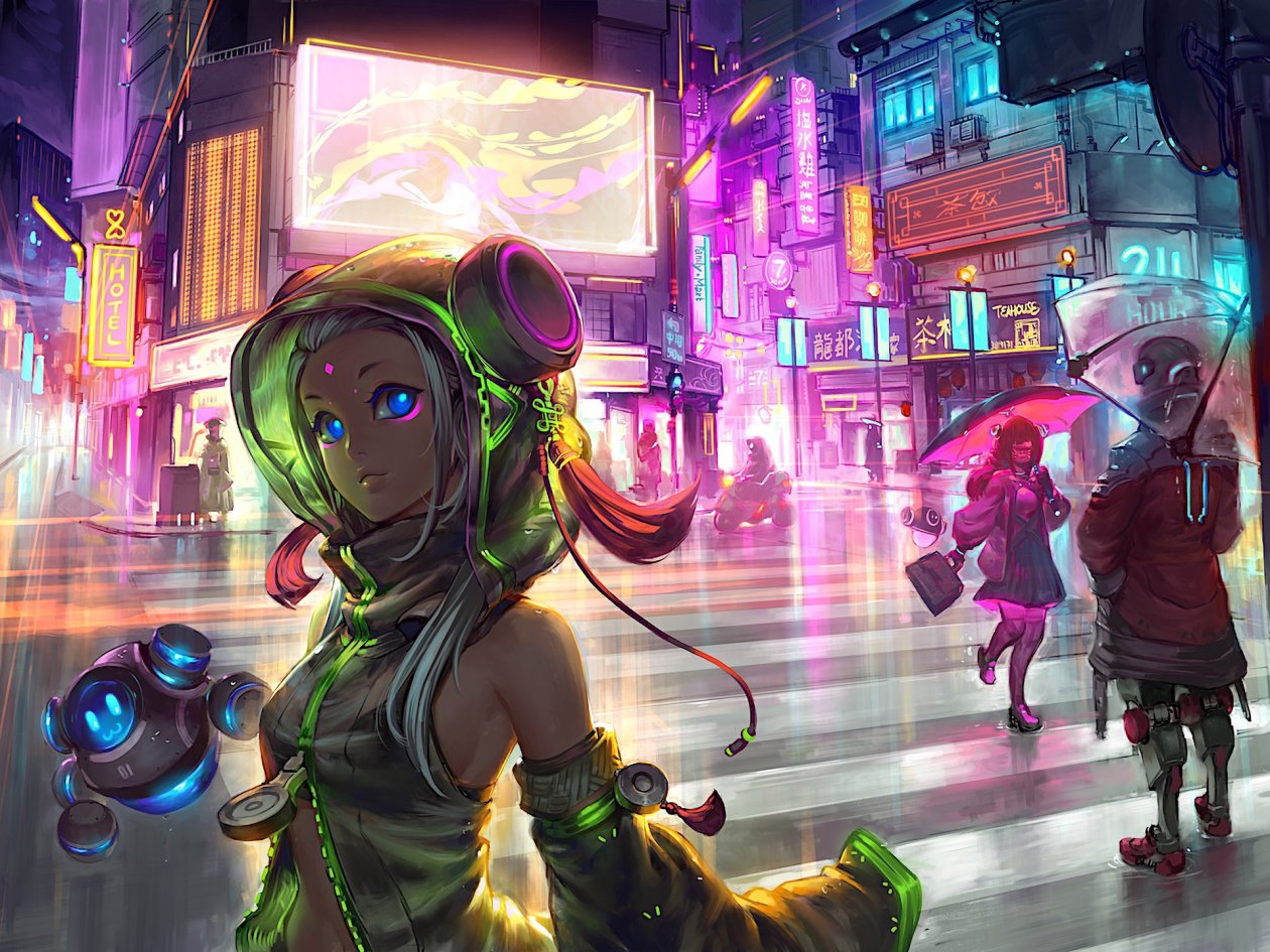 Anime Cyberpunk Scifi City