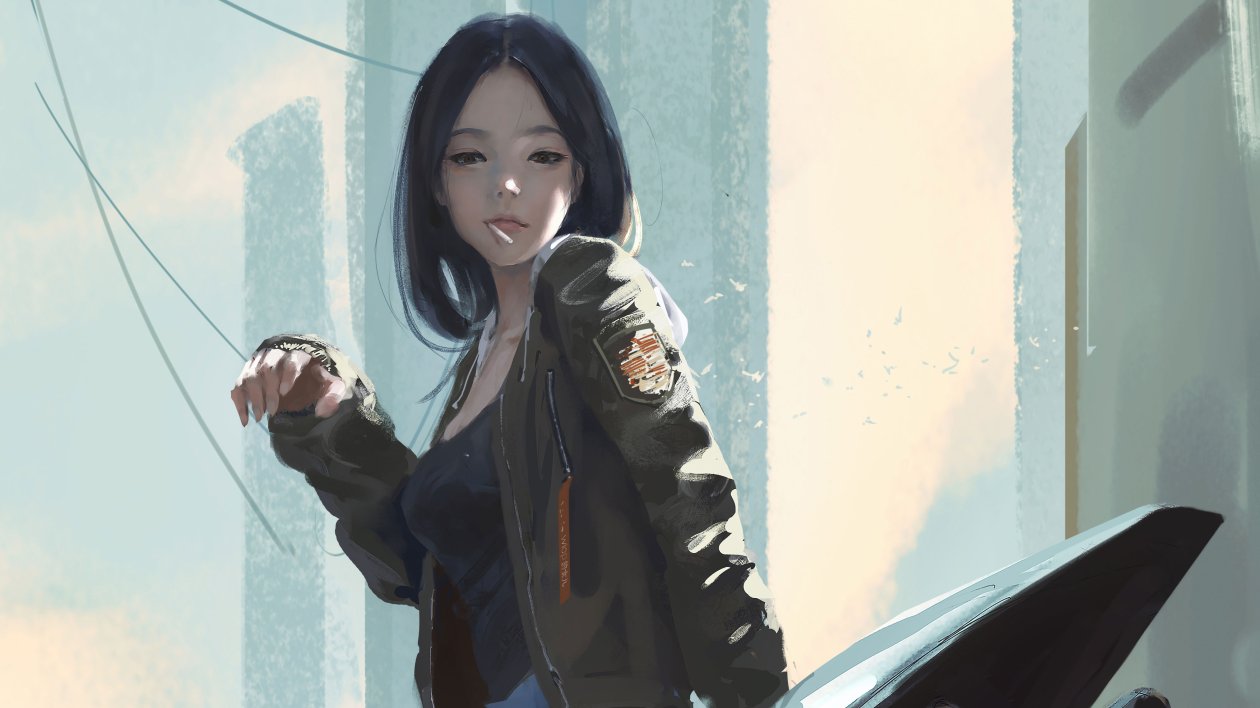 Anime Biker Girl