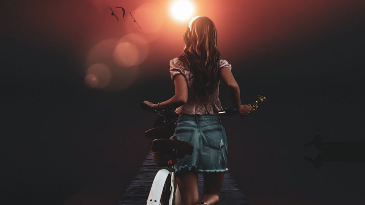 Bicycle Girl Morning Manipulation 5k