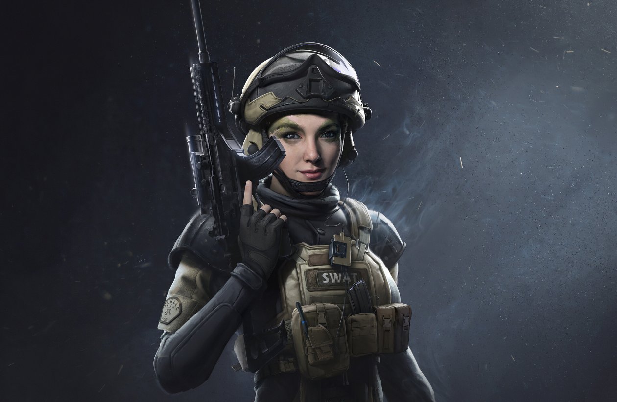 Fond d'écran Swat Force Girl 4k
