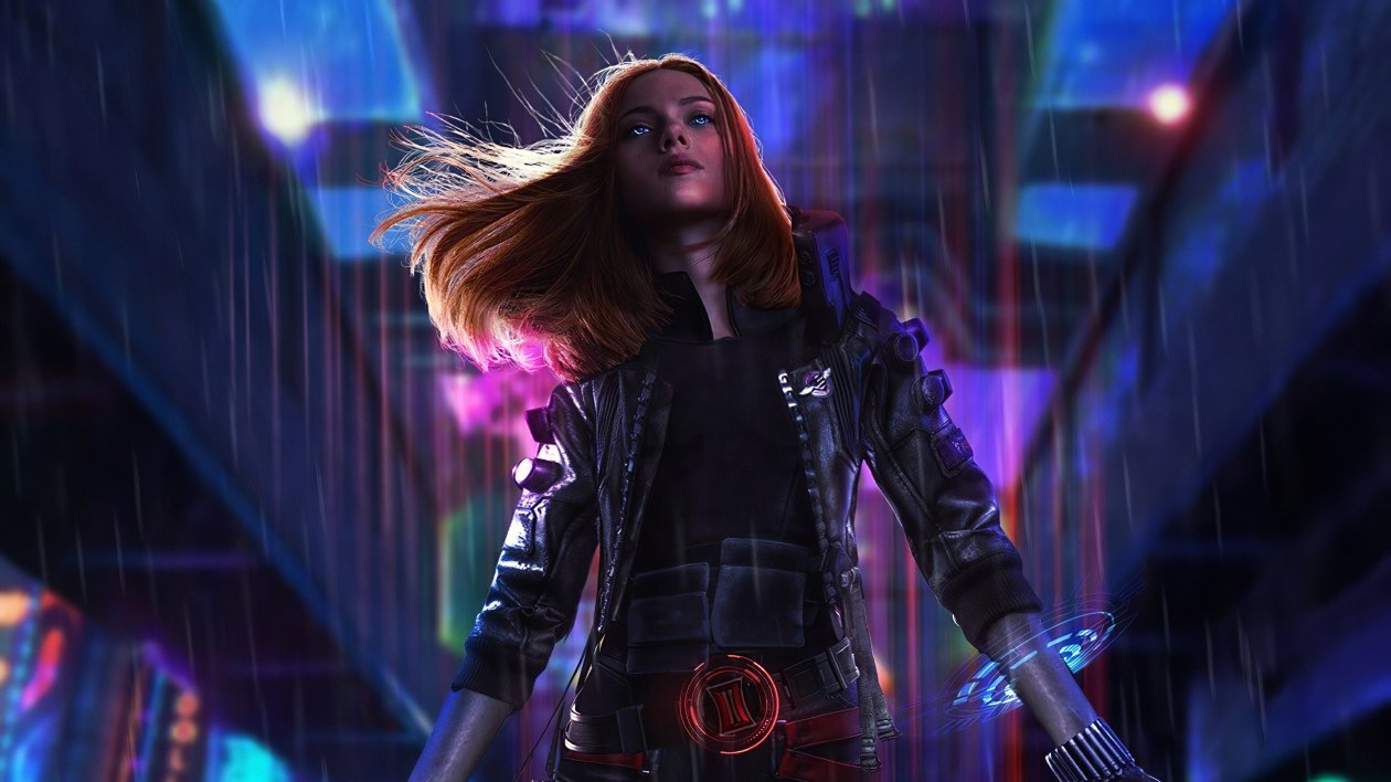 Cyberpunk Black Widow 4k