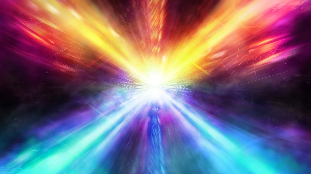 Blue Cyan Orange Abstract 4k