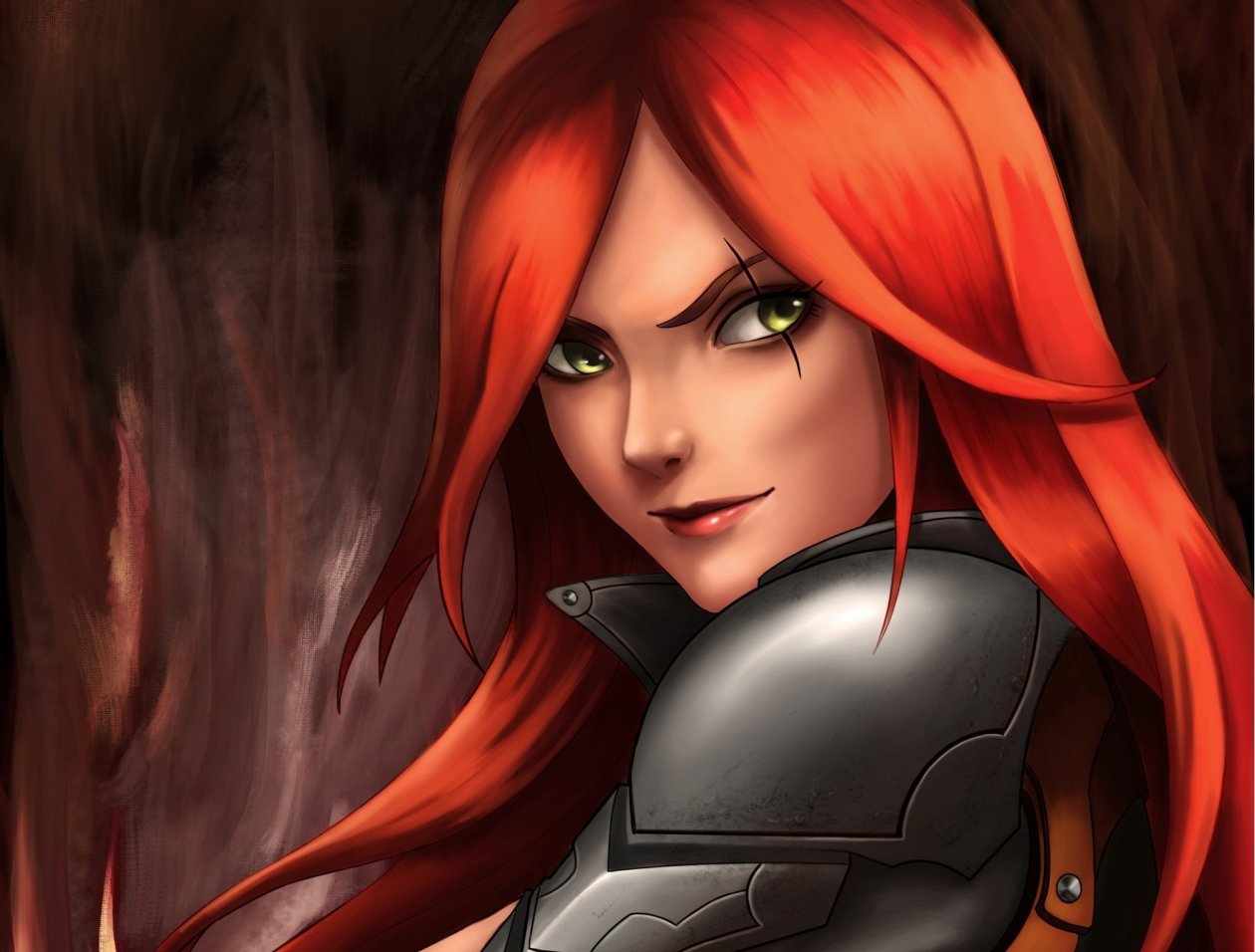 Katarina League Of Legends Red Hair Warrior Girl