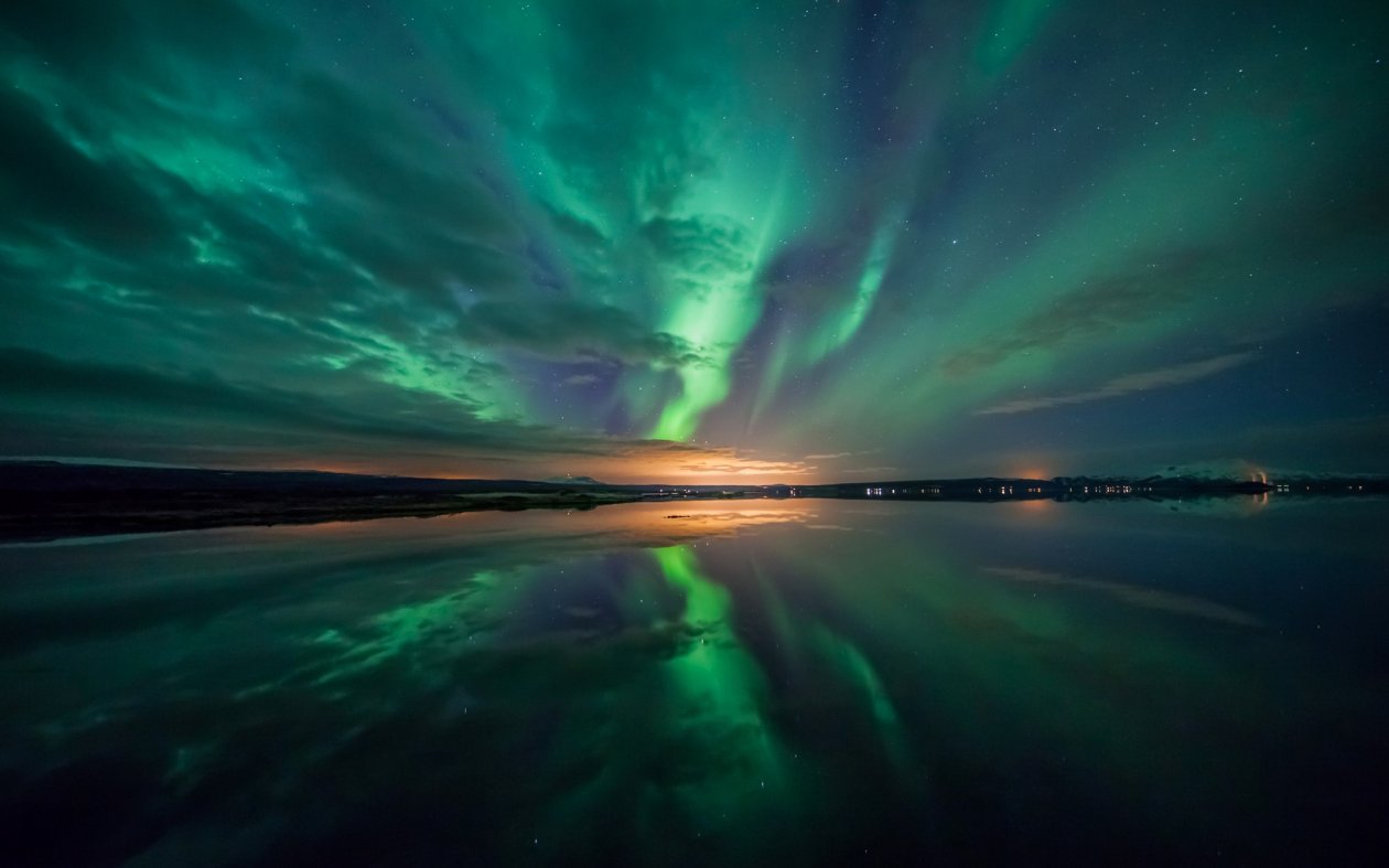Aurora Over Lake