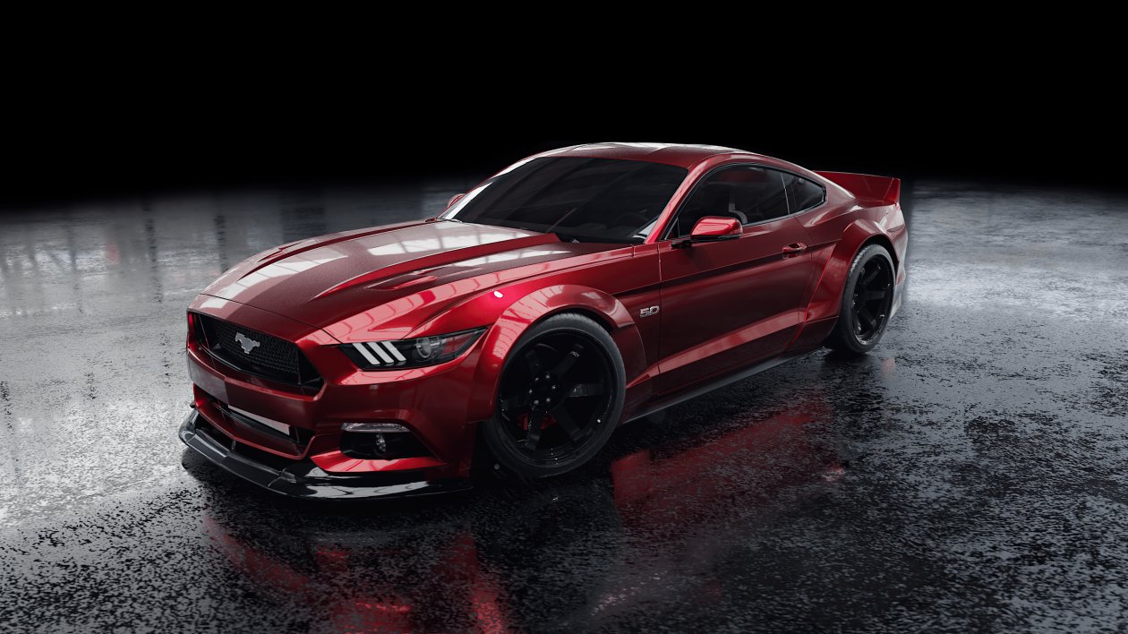 Red Ford Mustang 4k