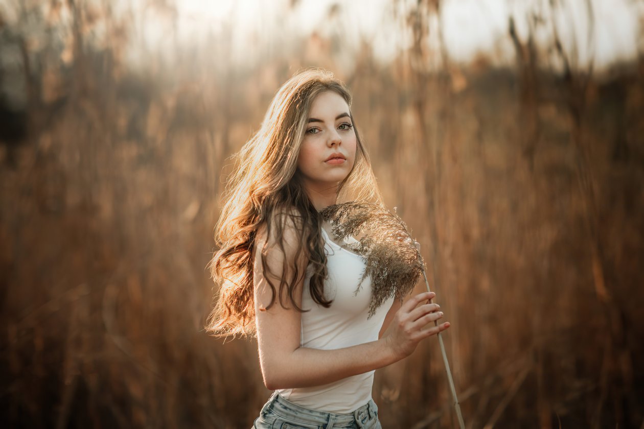 Girl In Corn Field