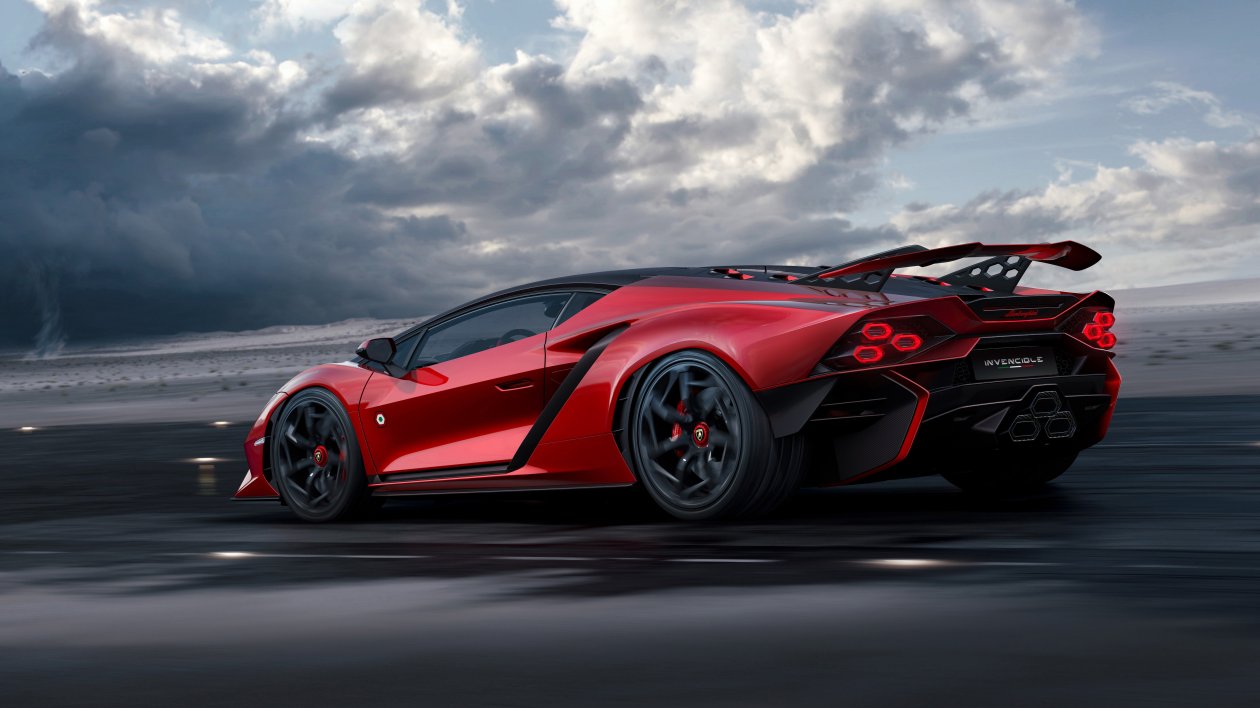 Lamborghini Invencible Side View 8k