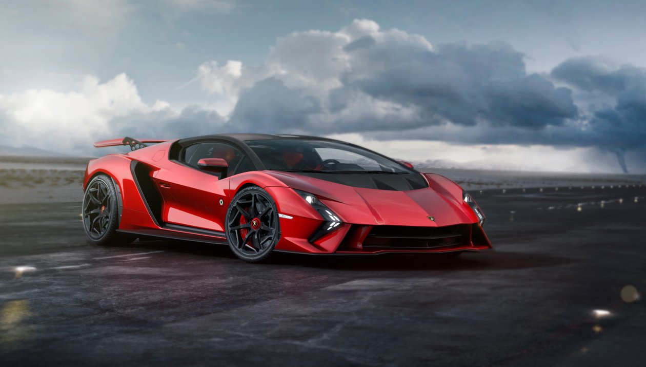 Lamborghini Invencible Front View 8k