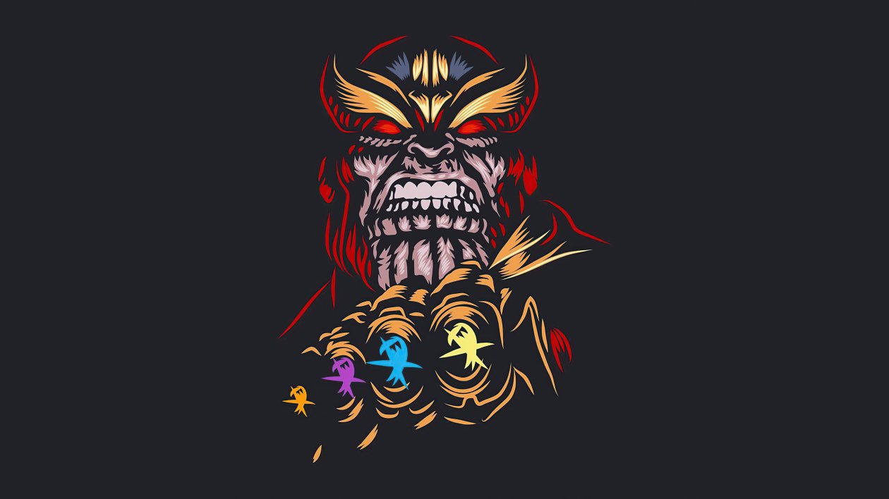 Thanos Dark Minimal 4k