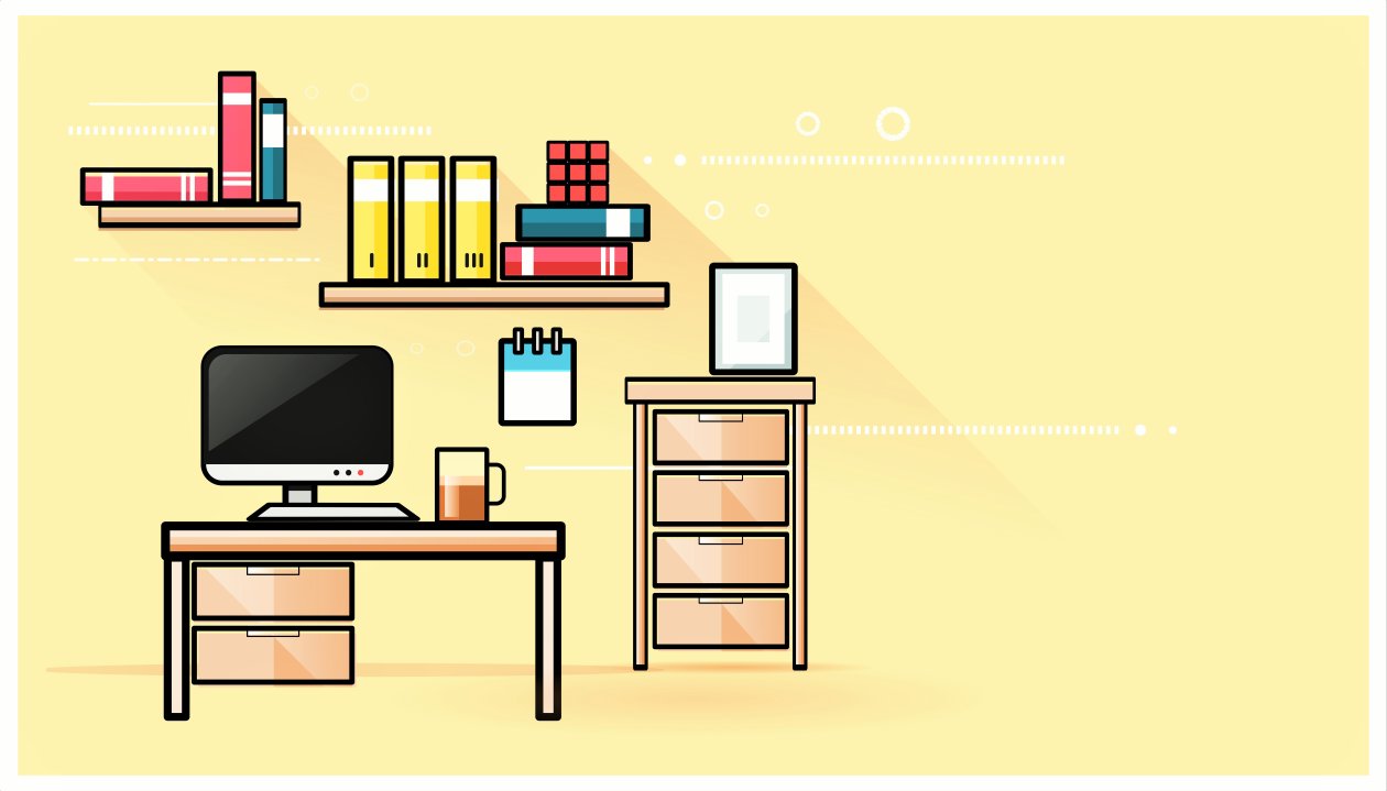 Student Workstation Desk Computer Books Minimalism 10k
