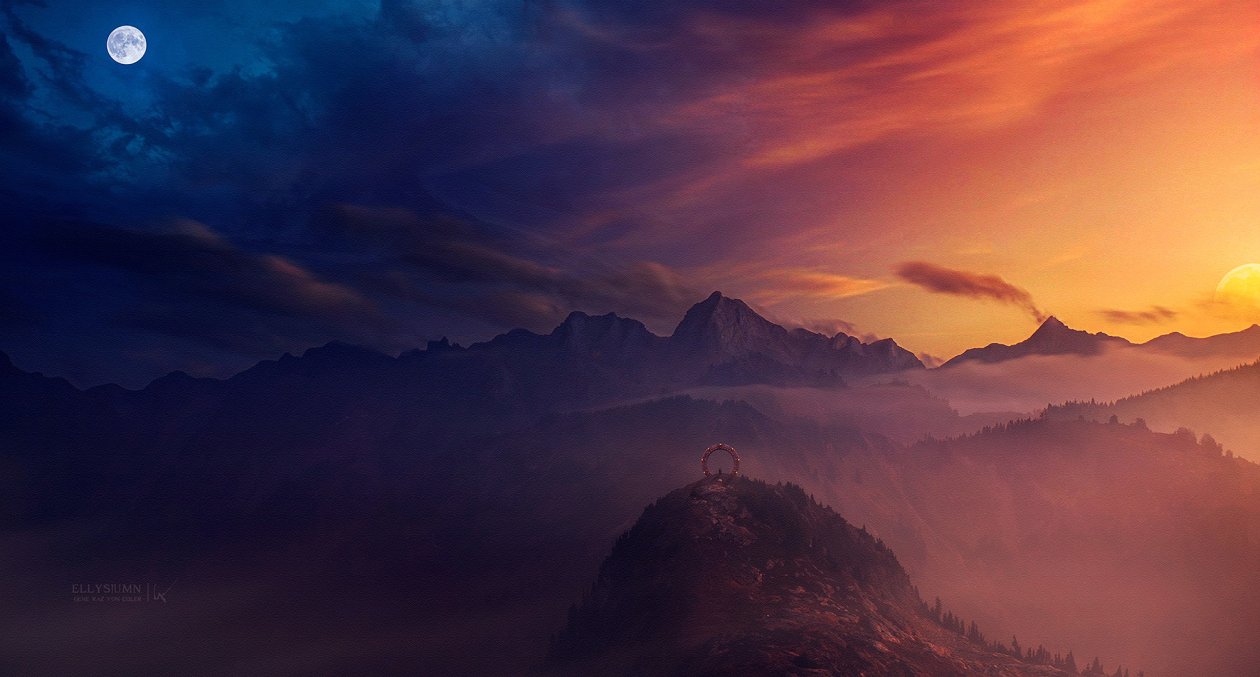 Moon Landscape Fantasy