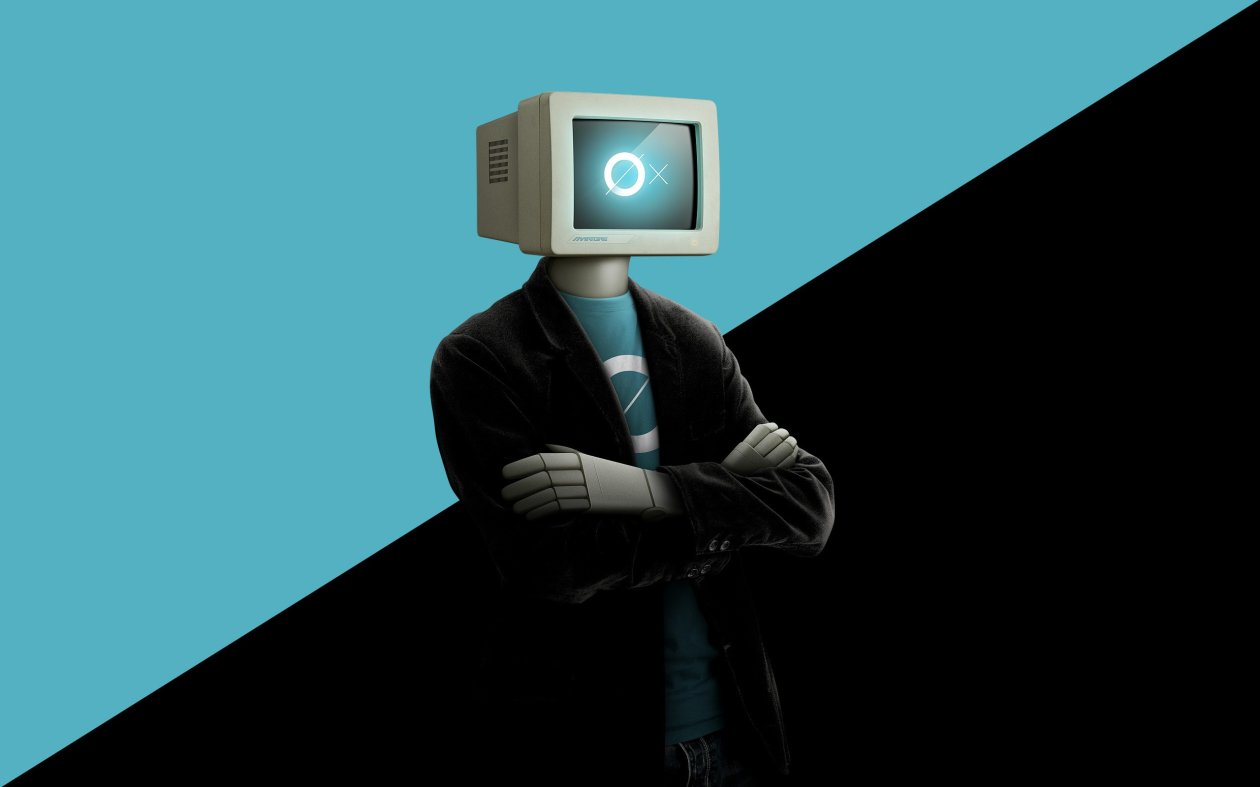 Man With Monitor Face