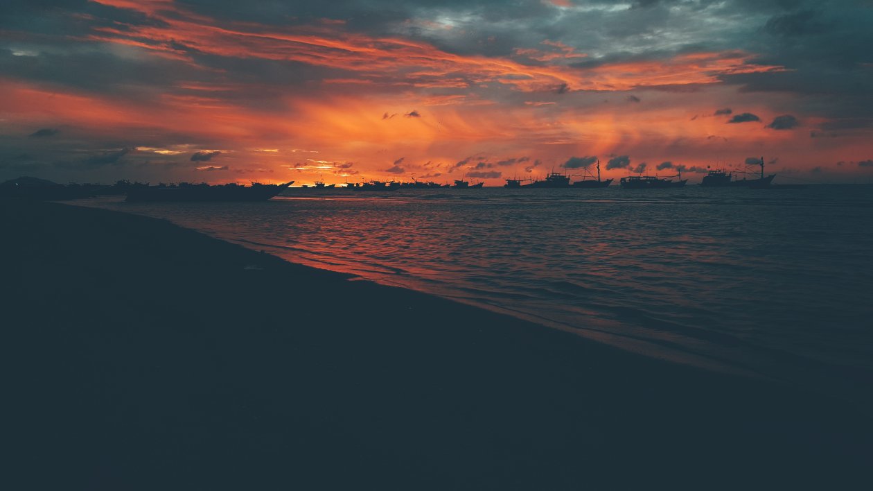 Beach Photo During Golden Hour 5k