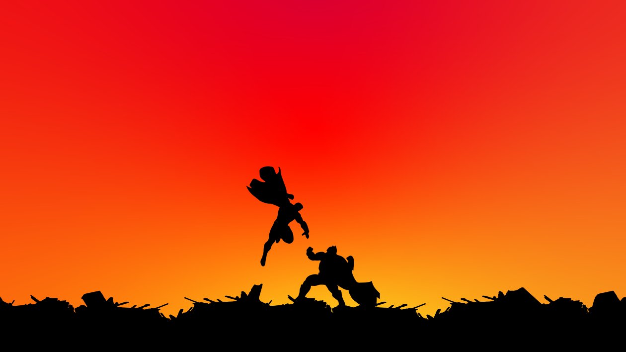 Batman Vs Superman 8k Minimal