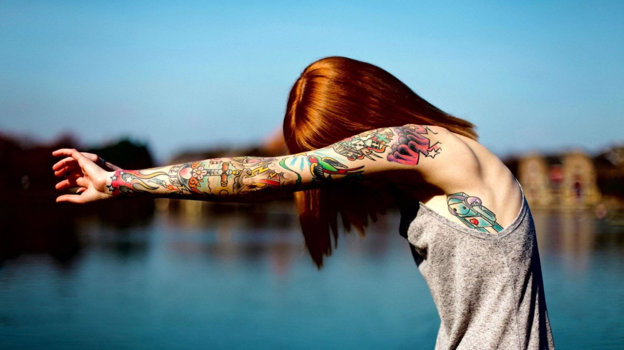 Red Head Tattoo Girl