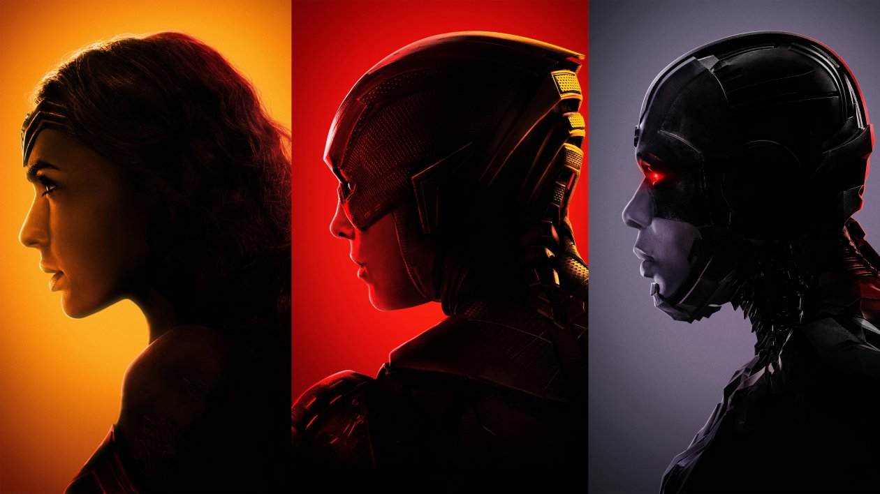 Wonder Woman Flash Cyborg Justice League 4k