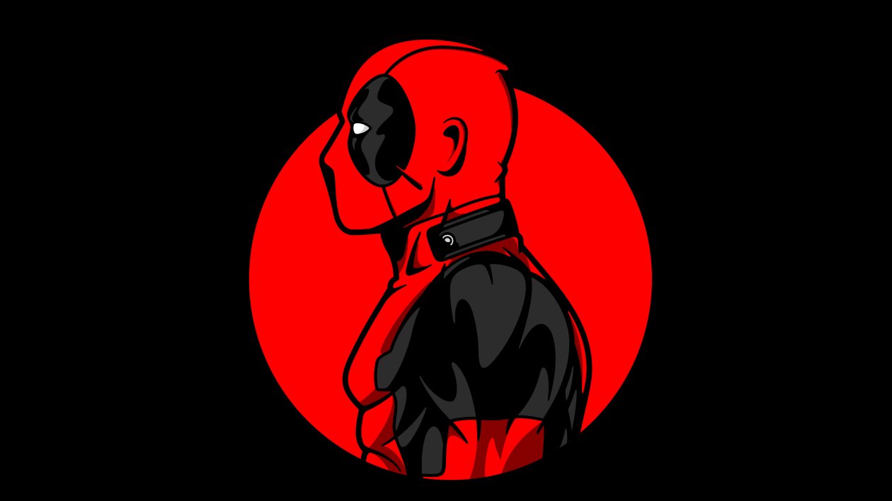 Deadpool Dark Minimal Art 4k