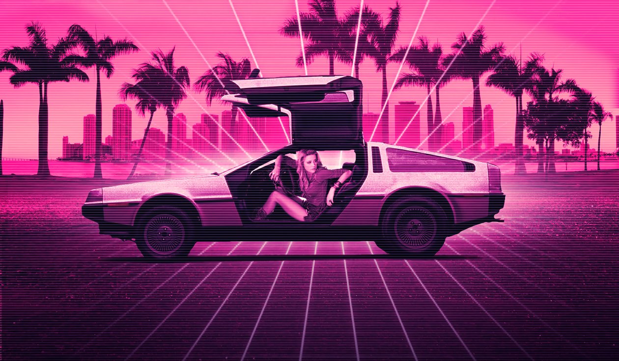Delorean Retrowave Amber Heard