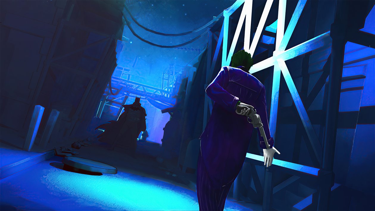 Joker With Gun And Batman