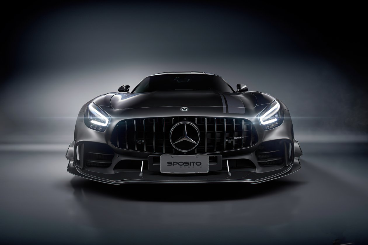 Black Mercedes Amg Front